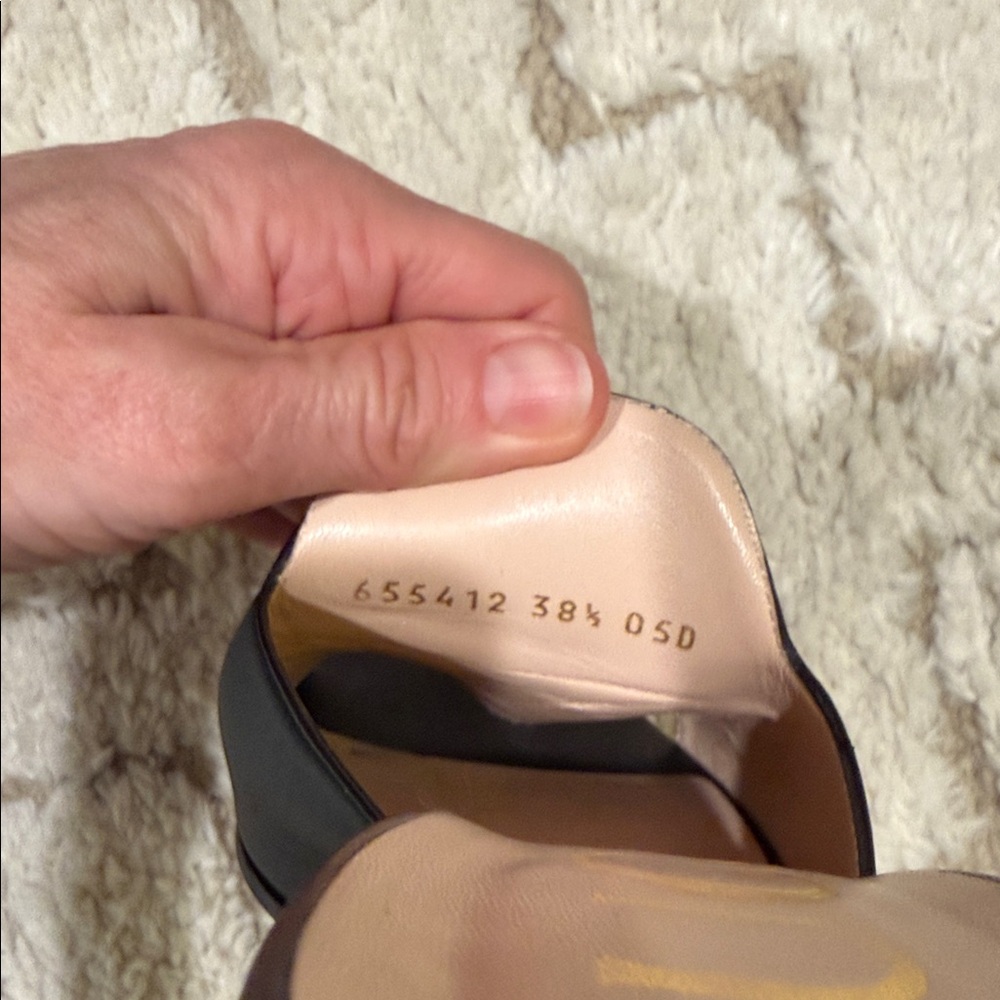 Gucci Black Mules with Gold Accents - Picture 2 of 7